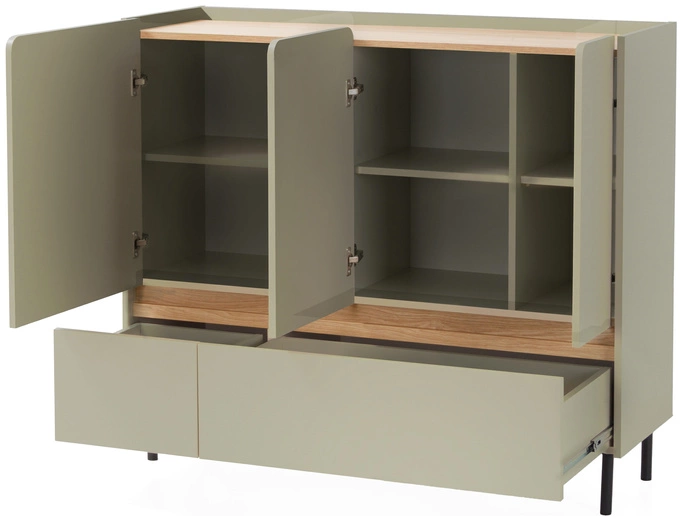 Komoda Luca 120 cm – nowoczesna komoda z 2 szufladami i drzwiami