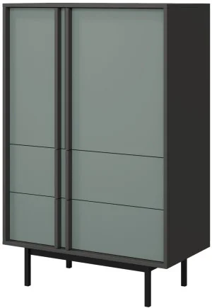 Nowoczesna komoda z szufladami do salonu i przedpokoju 83 cm ALSY - antracyt/aloes