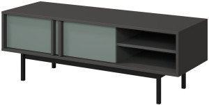Szafka RTV pod telewizor na nóżkach do salonu 123 cm ALSY - antracyt/aloes