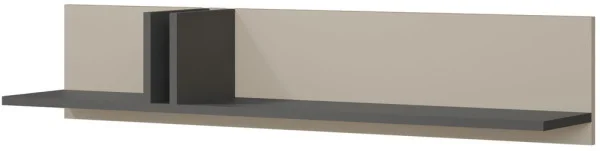 Półka wisząca na książki 110 cm ALSY - antracyt/jasny beż