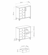 Mała komoda z szufladami na nóżkach Bergen 90 cm – wysoki połysk komody z szufladami Desire Furniture