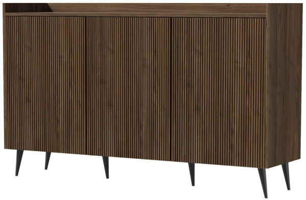 Trzydrzwiowa nowoczesna komoda 150 cm ADEMO - orzech