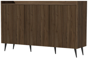 Trzydrzwiowa nowoczesna komoda 150 cm ADEMO - orzech