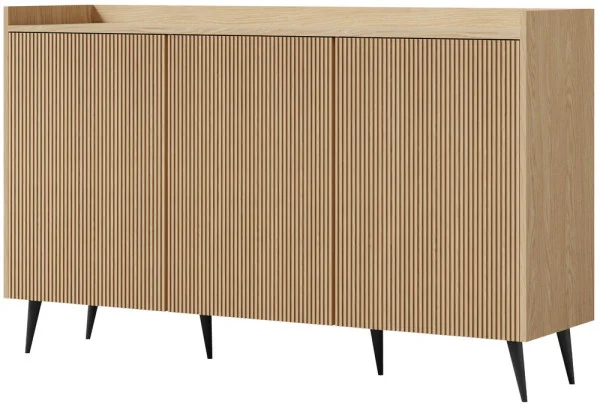 Trzydrzwiowa nowoczesna komoda 150 cm ADEMO - dąb wiosenny