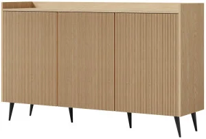 Trzydrzwiowa nowoczesna komoda 150 cm ADEMO - dąb wiosenny