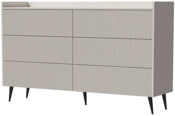 Nowoczesna komoda z szufladami do salonu 150 cm ADEMO - kaszmir