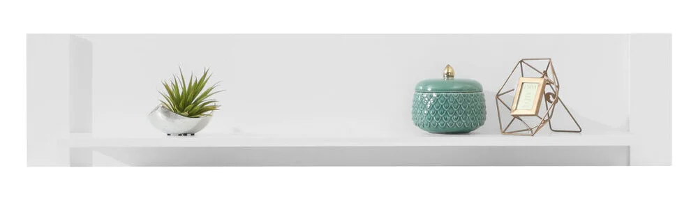 Półka wisząca Bergen 120 cm biały – elegancka półka do salonu