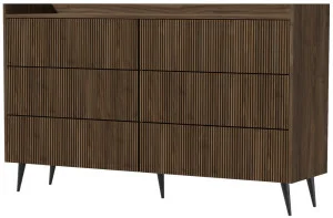 Nowoczesna komoda z szufladami do salonu 150 cm ADEMO - orzech