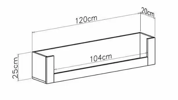 Półka na książki wisząca Bergen 120 cm wysoki połysk – elegancka półka ścienna Półki na książki Desire Furniture Półka na książki wisząca Bergen 120 cm wysoki połysk – elegancka półka ścienna Półki na książki Desire Furniture