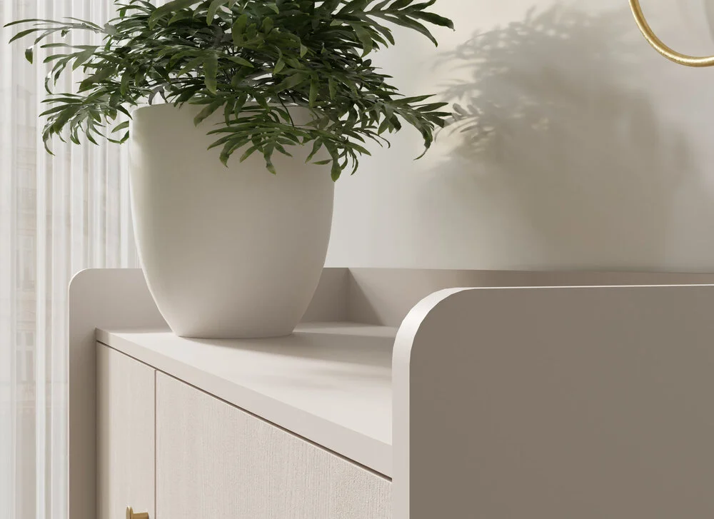 Półka wisząca GRANDE 133,5 cm, beż piaskowy Półki nad biurko Desire Furniture