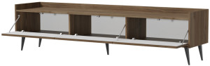Ryflowana szafka RTV do salonu 180 cm ADEMO - kaszmir | Szafki RTV na nóżkach Desire Furniture