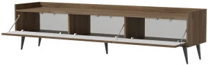 Ryflowana szafka RTV do salonu 180 cm ADEMO - dąb wiosenny | Szafki RTV na nóżkach Desire Furniture