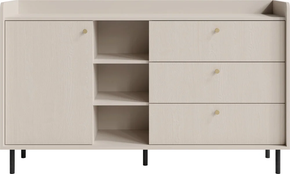Pojemna komoda Grande 153,5 cm – szuflady i wnęki | Desire Pojemna komoda Grande 153,5 cm – szuflady i wnęki | Desire