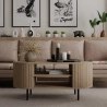Stolik kawowy do salonu OVALIO 100 cm – dąb cremona, nowoczesny Stoliki kawowe okrągłe Desire Furniture