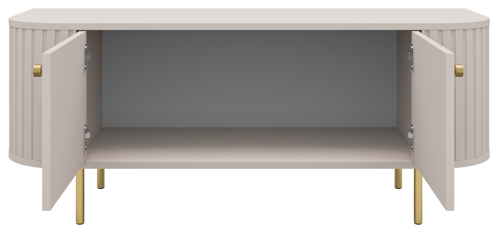 Szafka RTV do salonu z szafkami 123 cm OVALIO – beż piaskowy Szafki RTV Desire Furniture