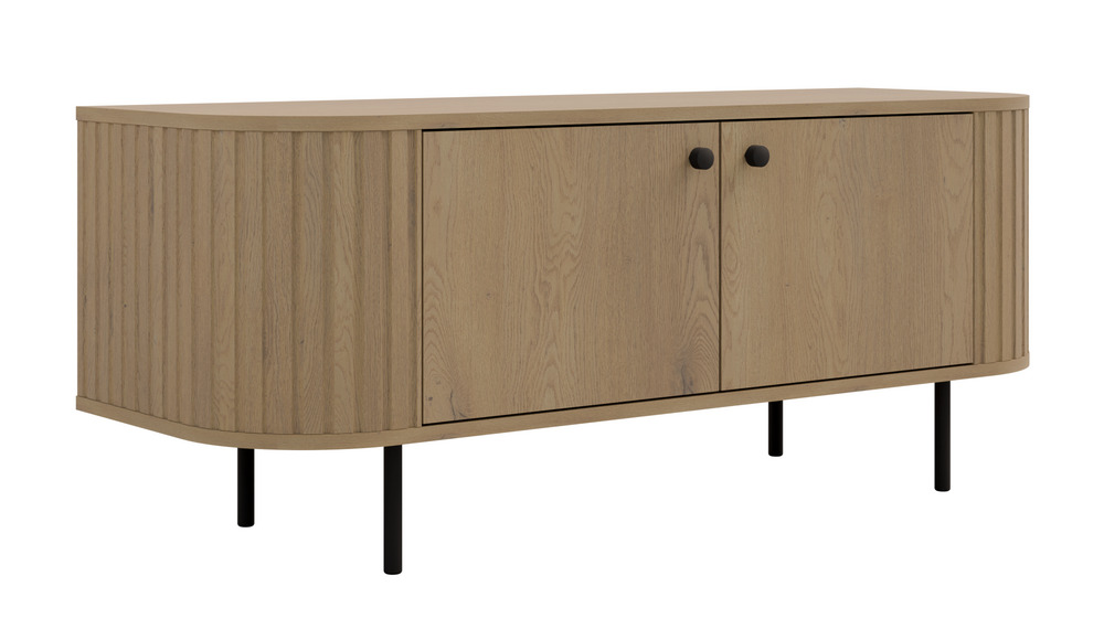 Szafka RTV OVALIO 123 cm, dąb cremona