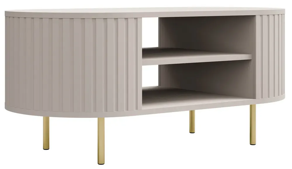 Stolik kawowy OVALIO 100 cm beż piaskowy – nowoczesny | Desire