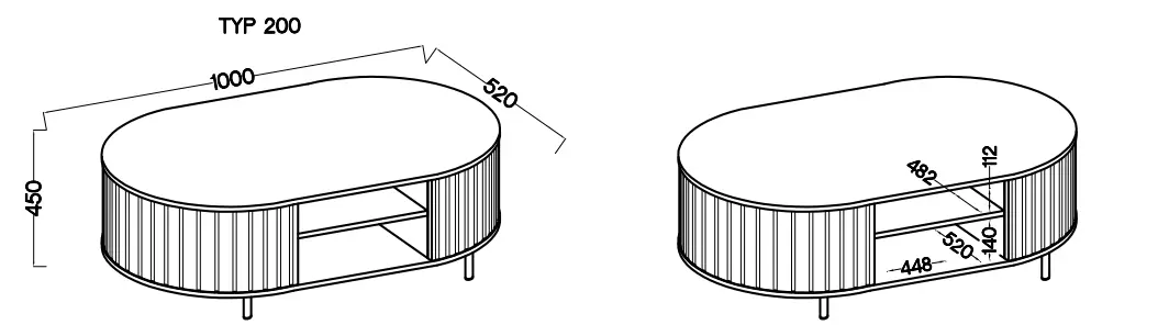 Stolik kawowy do salonu OVALIO 100 cm – beż piaskowy, nowoczesny Stoliki kawowe okrągłe Desire Furniture