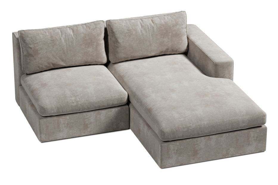 sofa narożna L z otwartą formą po jednej stronie