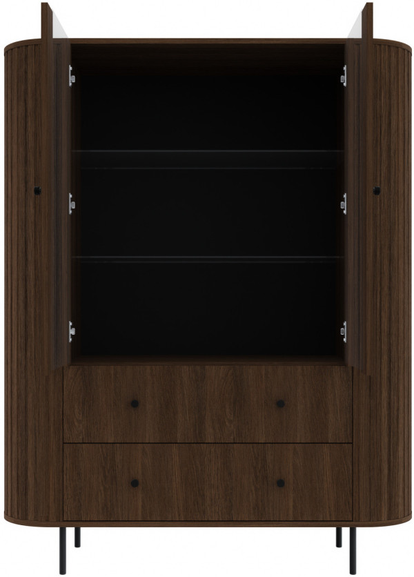 Nowoczesna witryna OVALIO 123 cm – dąb dunin | Desire