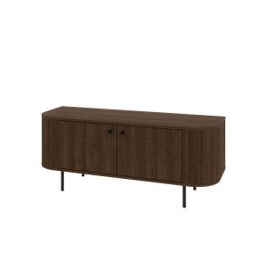 Mała szafka RTV do salonu OVALIO 123 cm – dąb dunin | Szafki RTV na nóżkach Desire Furniture