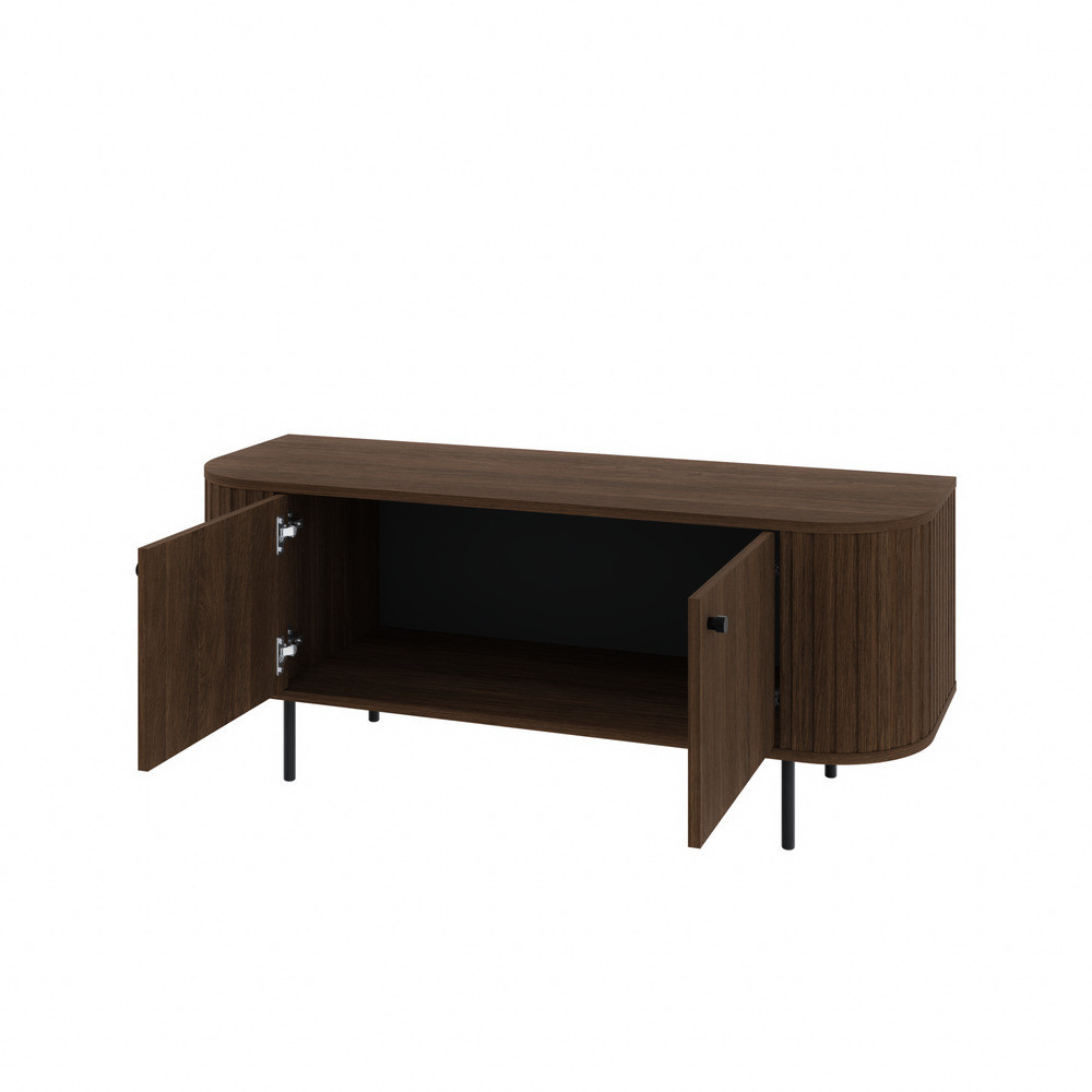 Mała szafka RTV do salonu OVALIO 123 cm – dąb dunin | Szafki RTV na nóżkach Desire Furniture