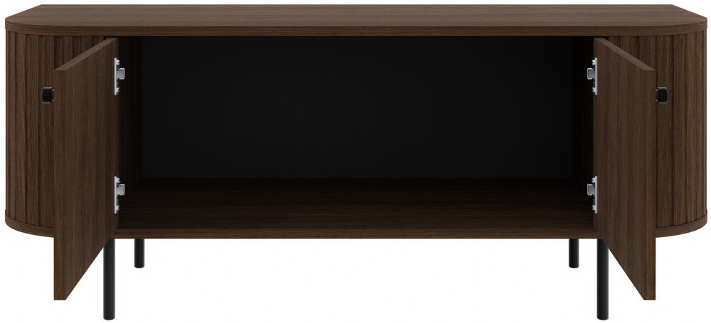 Mała szafka RTV do salonu OVALIO 123 cm – dąb dunin | Szafki RTV na nóżkach Desire Furniture