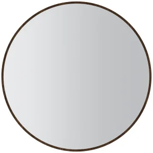 Okrągłe lustro OVALIO 100 cm wiszące – dąb dunin