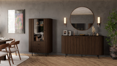 Okrągłe lustro OVALIO 100 cm wiszące – dąb dunin | Lustra okrągłe Desire Furniture