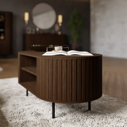 Okrągłe lustro OVALIO 100 cm wiszące – dąb dunin | Lustra okrągłe Desire Furniture