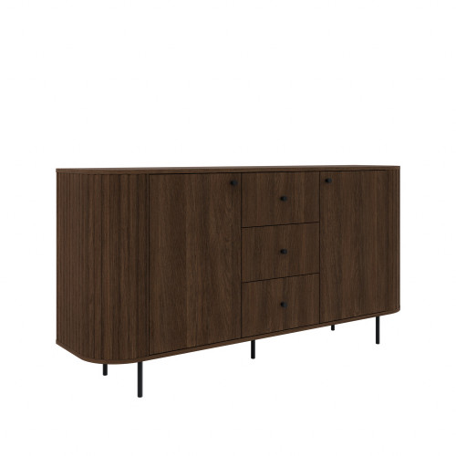Komoda do salonu OVALIO 165 cm z szufladami i szafkami – dąb dunin | Komody z drzwiami Desire Furniture