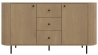 Komoda do salonu OVALIO 165 cm z szufladami i szafkami – dąb cremona