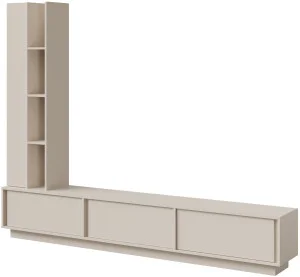 Szafka RTV z regałem VELOR 230 cm stojąca/wisząca - kaszmir