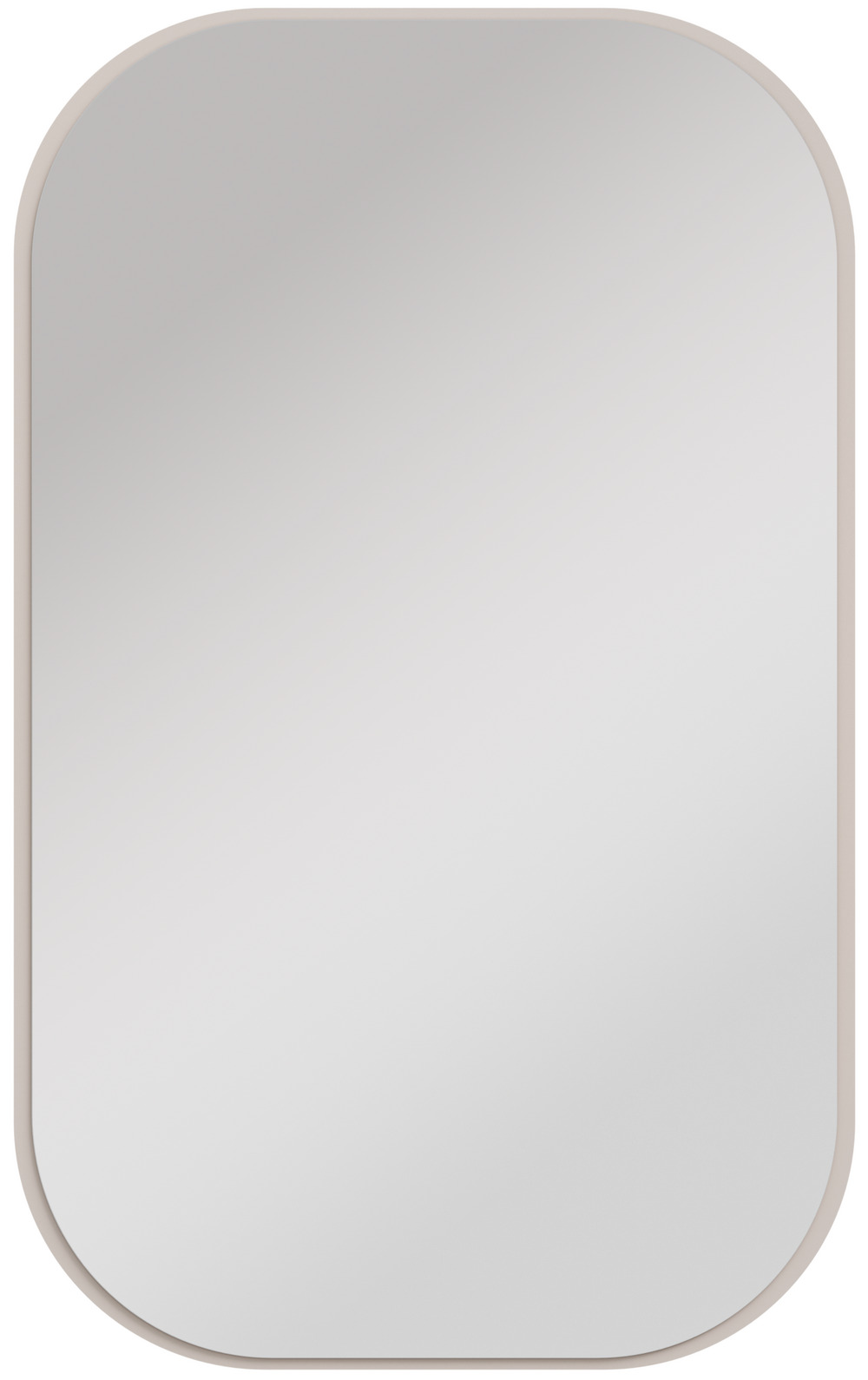 Lustro wiszące, podłużne Ovalio 110 x 68 cm, do salonu, do przedpokoju, beż piaskowy Ovalio Desire Furniture