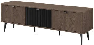 Szafka RTV na nóżkach 160 cm MARLY - baltic storm/czarny