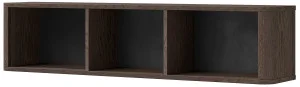 Nowoczesna półka do salonu 127 cm MARLY - baltic storm/czarny
