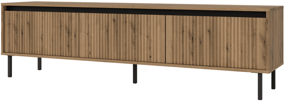 Nowoczesna szafka RTV OSAKA 179 cm, 3 szuflady, do salonu, dąb evoke Osaka Desire Furniture