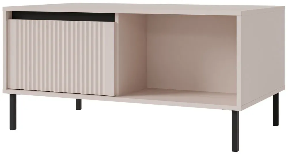 Prostokątny stolik kawowy OSAKA 100 cm, do salonu, beż piaskowy