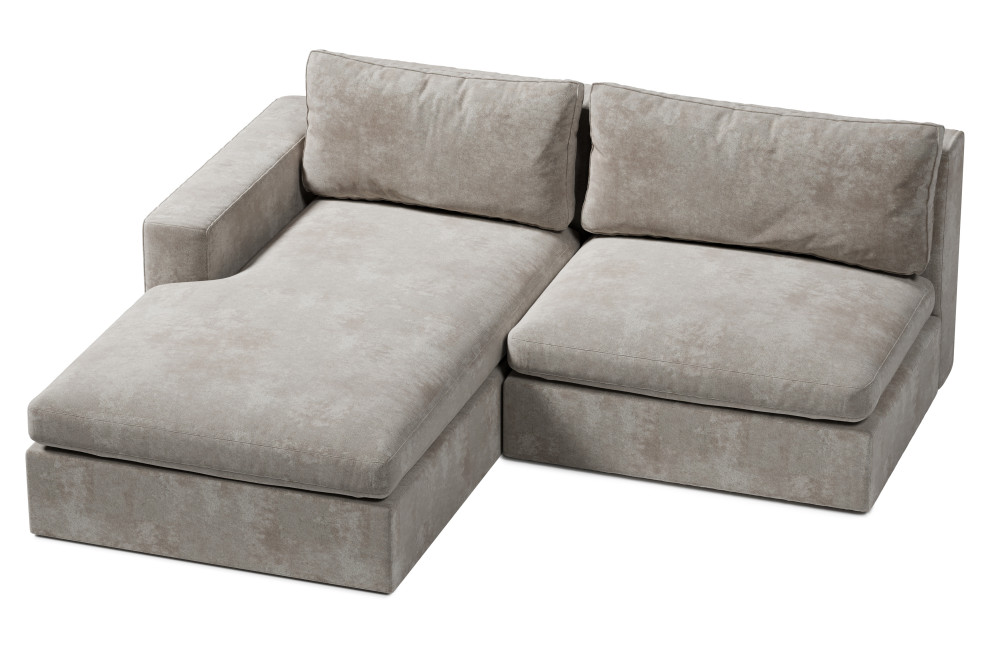 narożnik wypoczynkowy z miękkimi poduchami i jednym bokiem