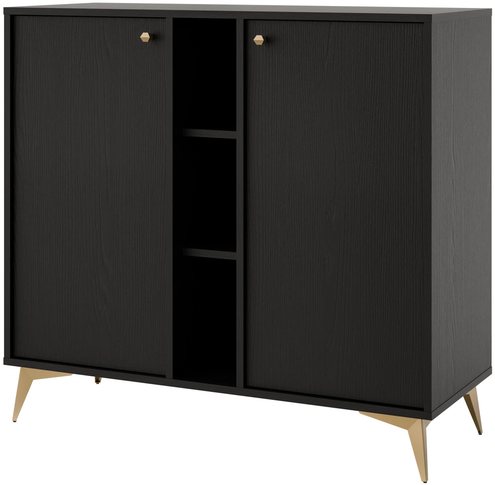 Komoda TOKYO 100 cm, do salonu, do przedpokoju, czarny grafit, nogi rozgwiazda Tokyo Desire Furniture