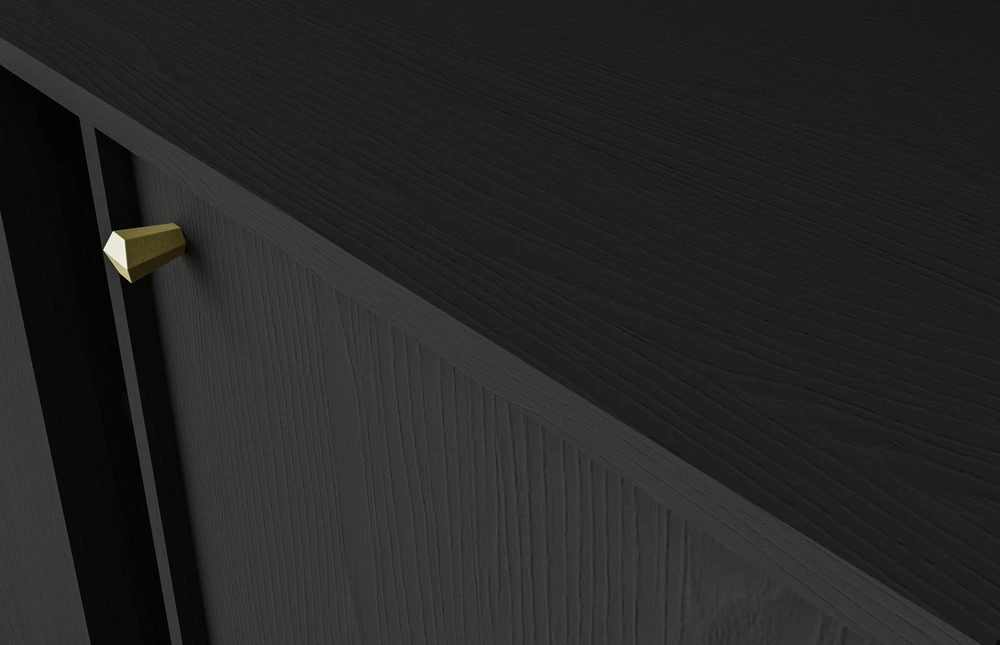 Komoda TOKYO 100 cm, do salonu, do przedpokoju, czarny grafit, nogi rozgwiazda Tokyo Desire Furniture