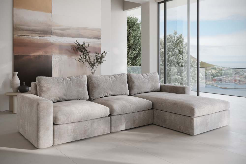 duży narożnik L do rodzinnego salonu