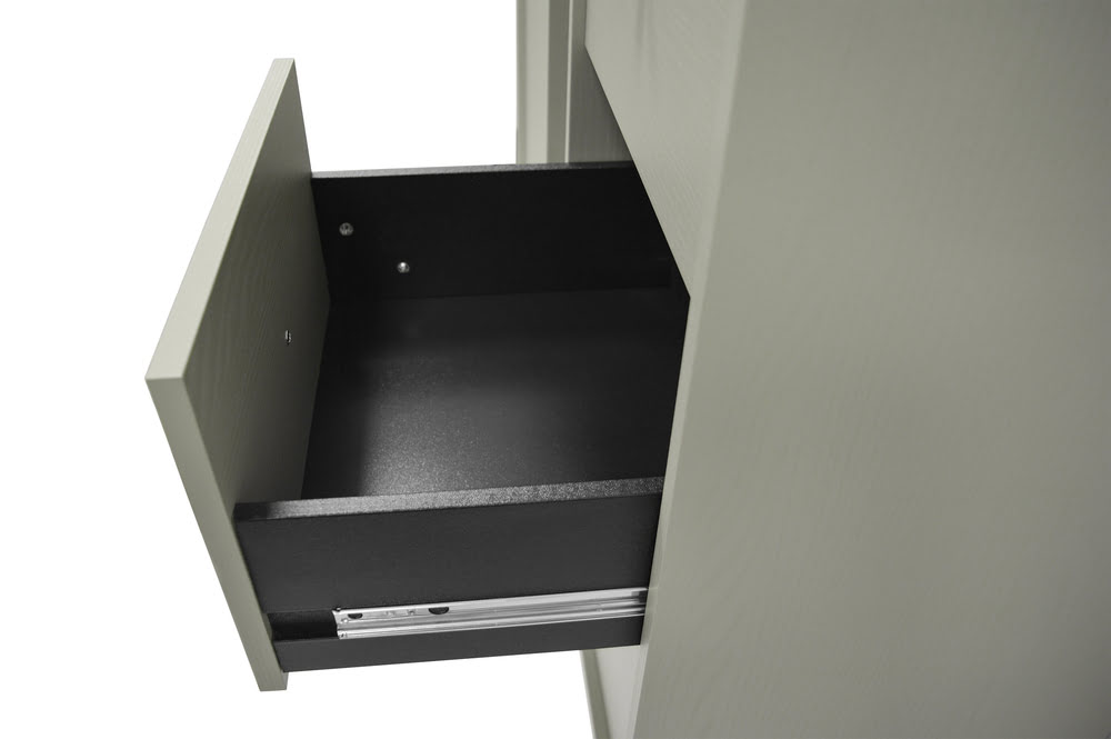 Mała komoda do przedpokoju i salonu TOKYO 84 cm, eukaliptus, nogi proste komody z szufladami Desire Furniture