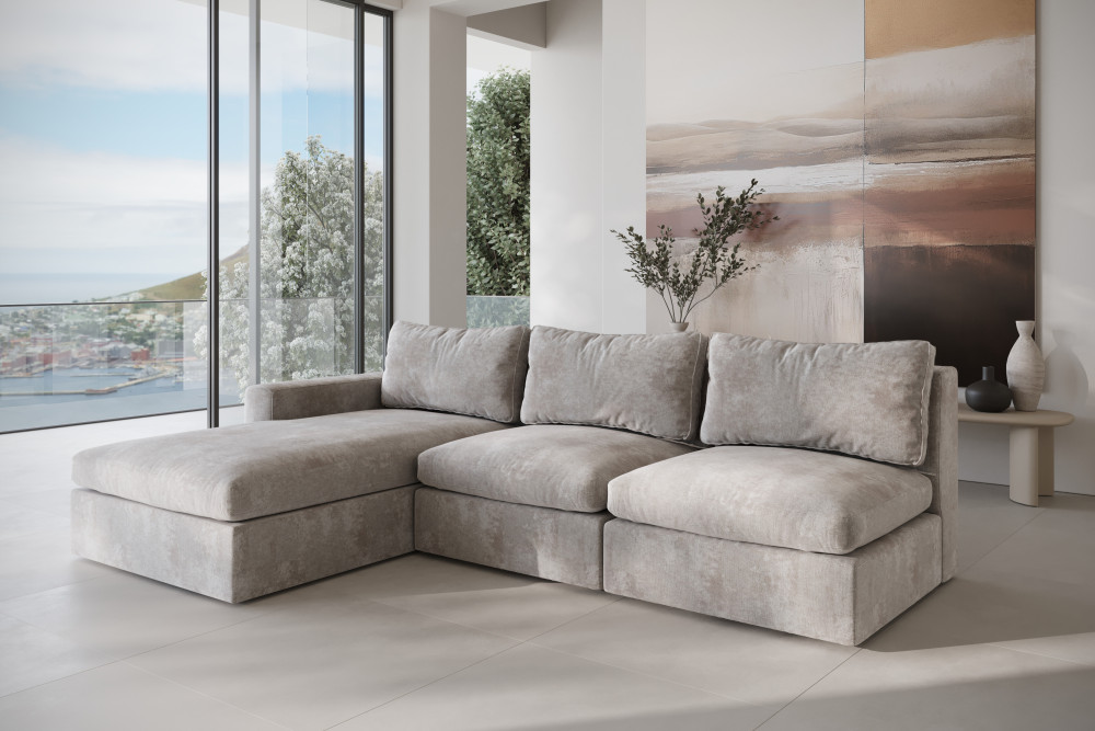 Narożnik SOFFICE L Model 6 XL z jednym boczkiem