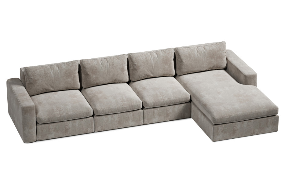 elegancki narożnik XXL z dwoma podłokietnikami