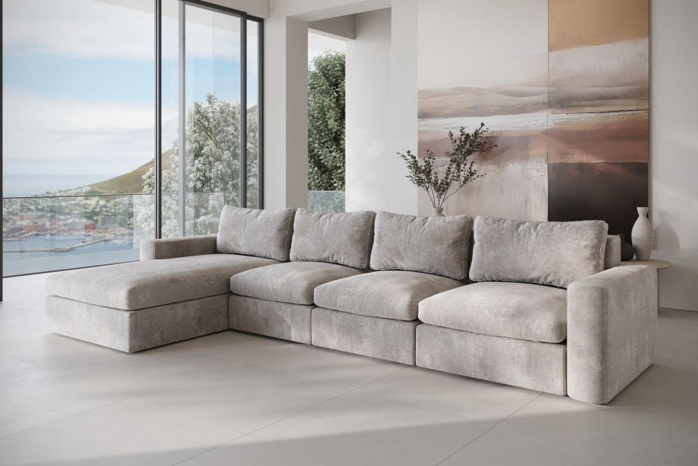 Narożnik SOFFICE L Model 9 XXL z dwoma boczkami