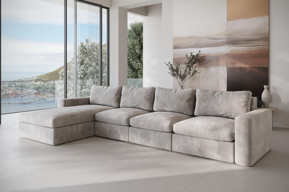 Narożnik SOFFICE L Model 9 XXL z dwoma boczkami