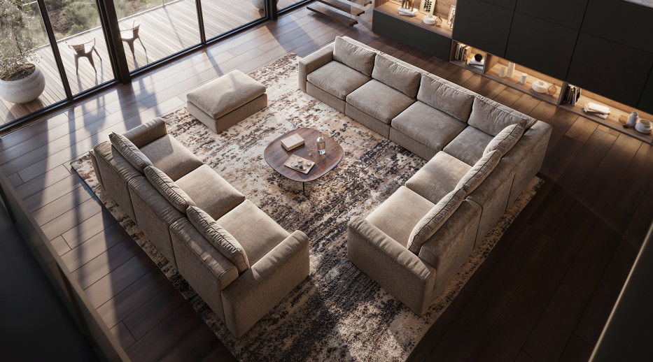 sofa narożna XXL do dużych wnętrz