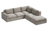 sofa narożna z pufą do salonu