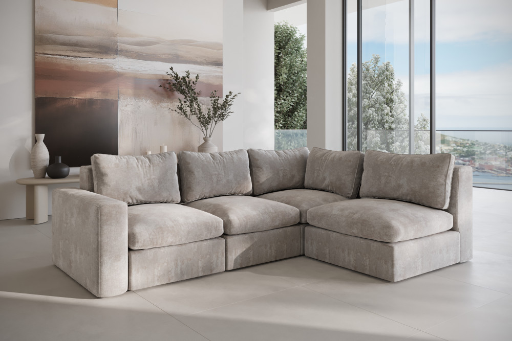 sofa narożna L minimalistyczna